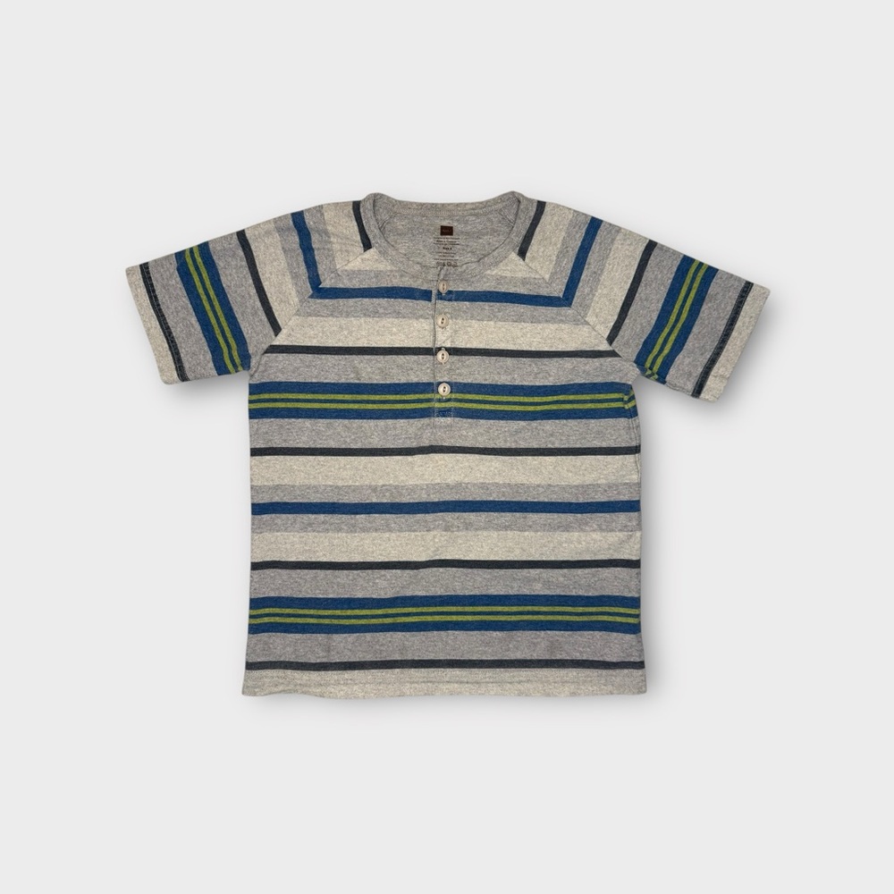 Tea Collection Gray & Blue Striped Shirt - Picture 1 of 3